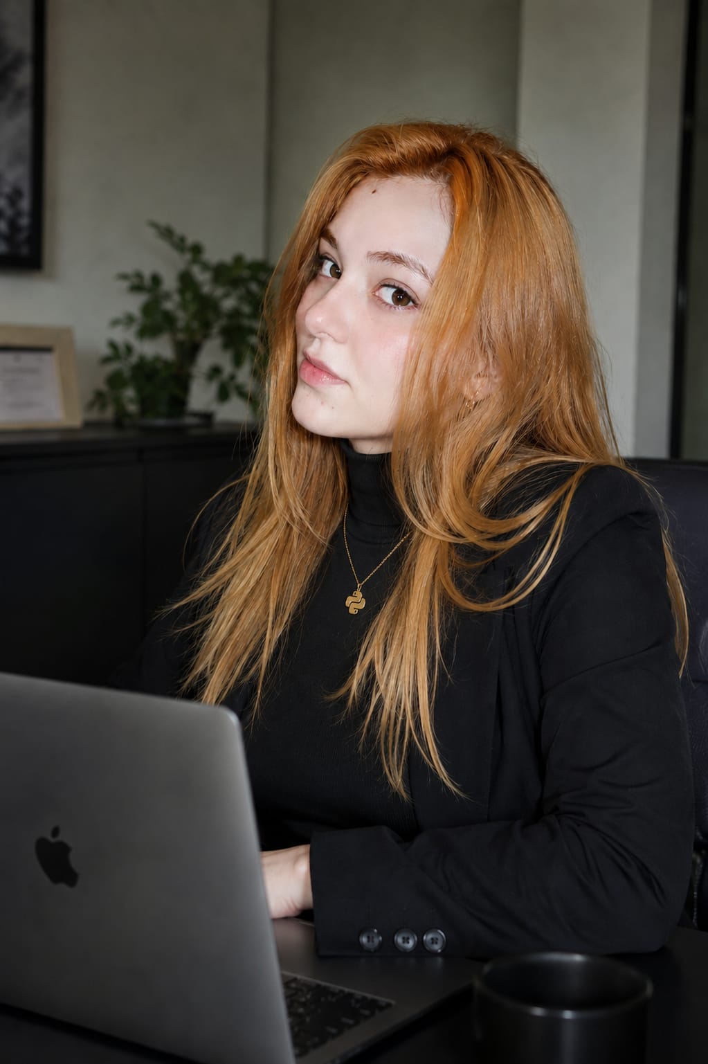 Ellen Couto, CEO e fundadora da NODUS, em seu ambiente de trabalho
